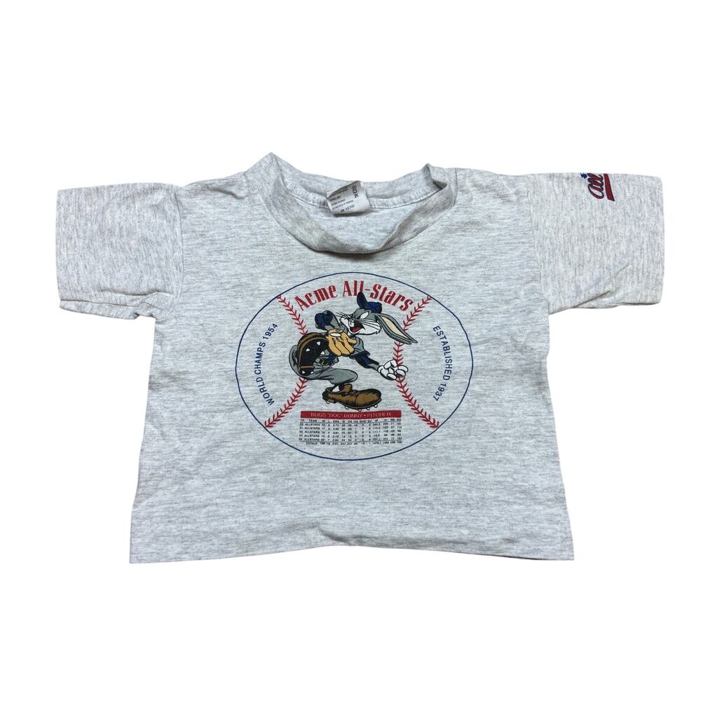 Vintage 90s Acme Kids All Stars Bugs Bunny T Shirt Youth 2XS Looney Tunes